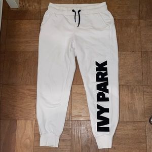 Ivy Park Label White Joggers